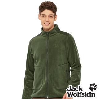 【Jack wolfskin 飛狼】男 拼接設計立領刷毛保暖外套(森林綠)