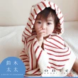 【日本愛媛 KONTEX】鬆餅格紋針織連帽浴巾-共2色(鈴木太太公司貨)