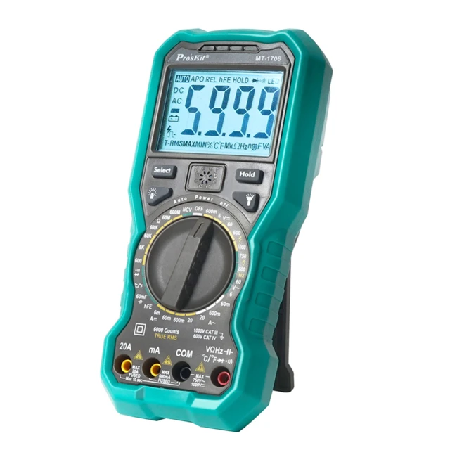 ProsKit寶工 3又5/6真有效值數字電錶多合一功能頻率/電容/溫度(MT-1706)