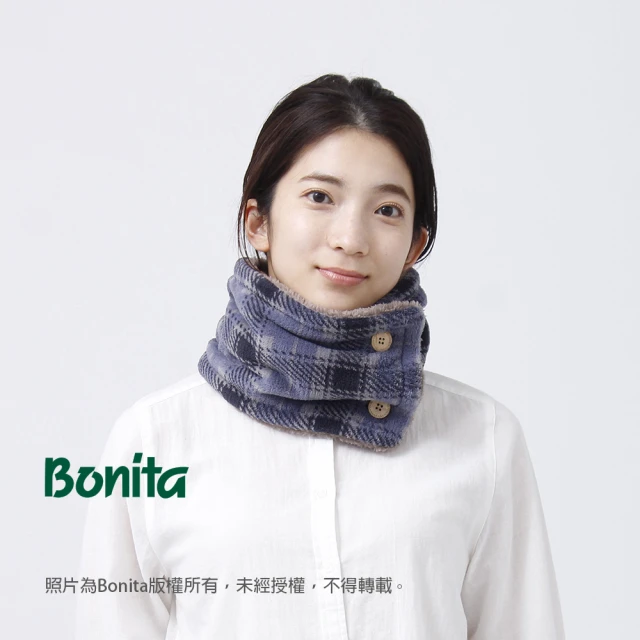 Bonita 葆倪 淡色系雙面格紋圍脖-967-3541(日本進口圍脖)