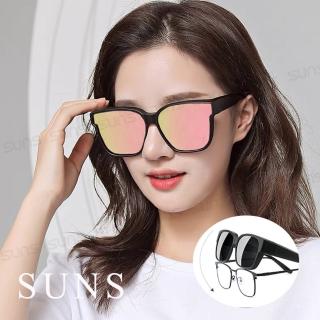 【SUNS】臺灣製偏光太陽眼鏡 芭比粉 墨鏡 抗UV400/可套鏡(防眩光/遮陽/眼鏡族首選)