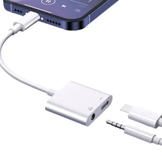 【Arum】USB-C Type-C轉3.5mm音樂加充電轉接頭 一轉二轉接線(iphone 15 Pro Max Plus T ype-C接口系列適用)