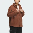 【adidas 愛迪達】ST WM SHIRT JKT 男 長袖 襯衫 亞洲版 運動 休閒 保暖 寬鬆 棕(IP4970)