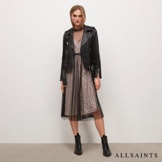 【ALLSAINTS】ARYA 薄紗中長版洋裝 WD403V(舒適版型)