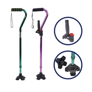 【恆伸醫療器材】ER-2022 鋁合金 站立式 休閒拐杖(手杖 登山杖 拐杖 單手拐)