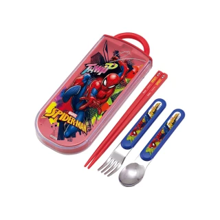 【Skater】Marvel 漫威 滑蓋式環保餐具三件組 蜘蛛人(餐具雜貨)