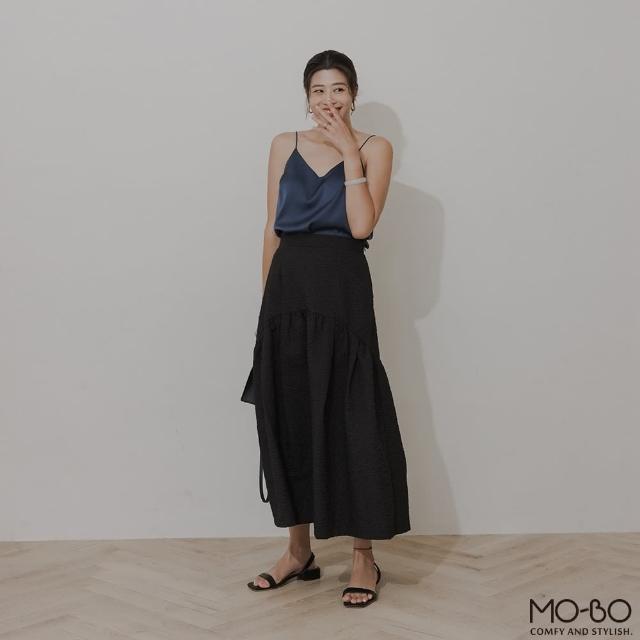 【MO-BO】優雅花朵壓紋長裙(Nikki小閃聯名款)