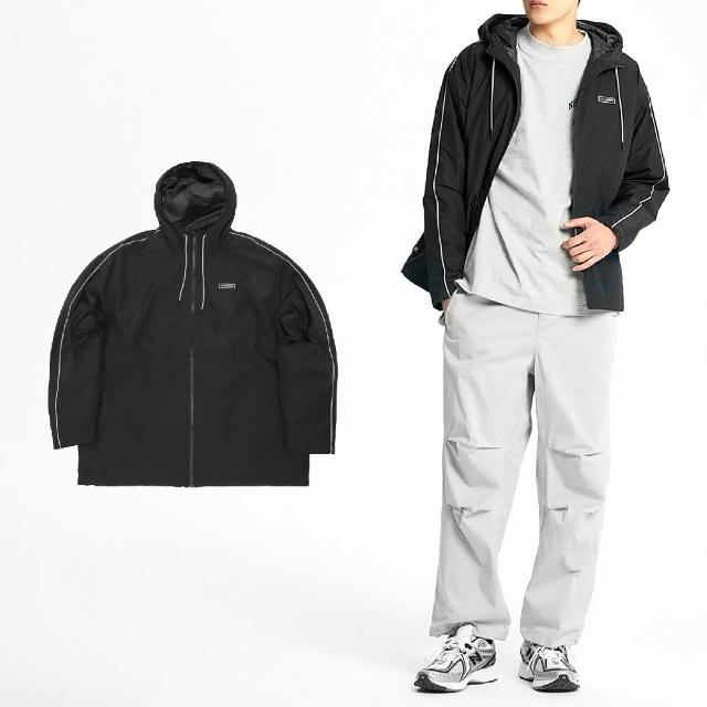 【NEW BALANCE】連帽外套 Essentials Jacket 男款 黑 長袖 寬鬆 保暖 美版 NB 紐巴倫(MJ33537BK)