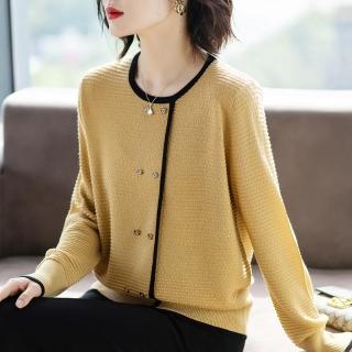 【Paiya 派亞】秋季新款寬鬆長袖上衣洋氣毛衣打底遮肚減齡針織衫(均碼S到2XL可穿)