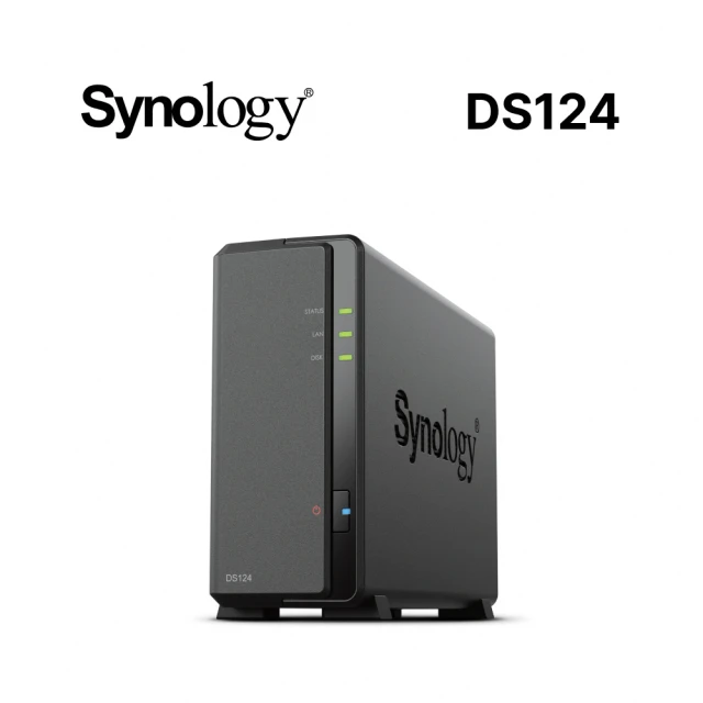 Synology 群暉科技 搭HAT3300 6TB x1 ★ DS124 1Bay NAS 網路儲存伺服器