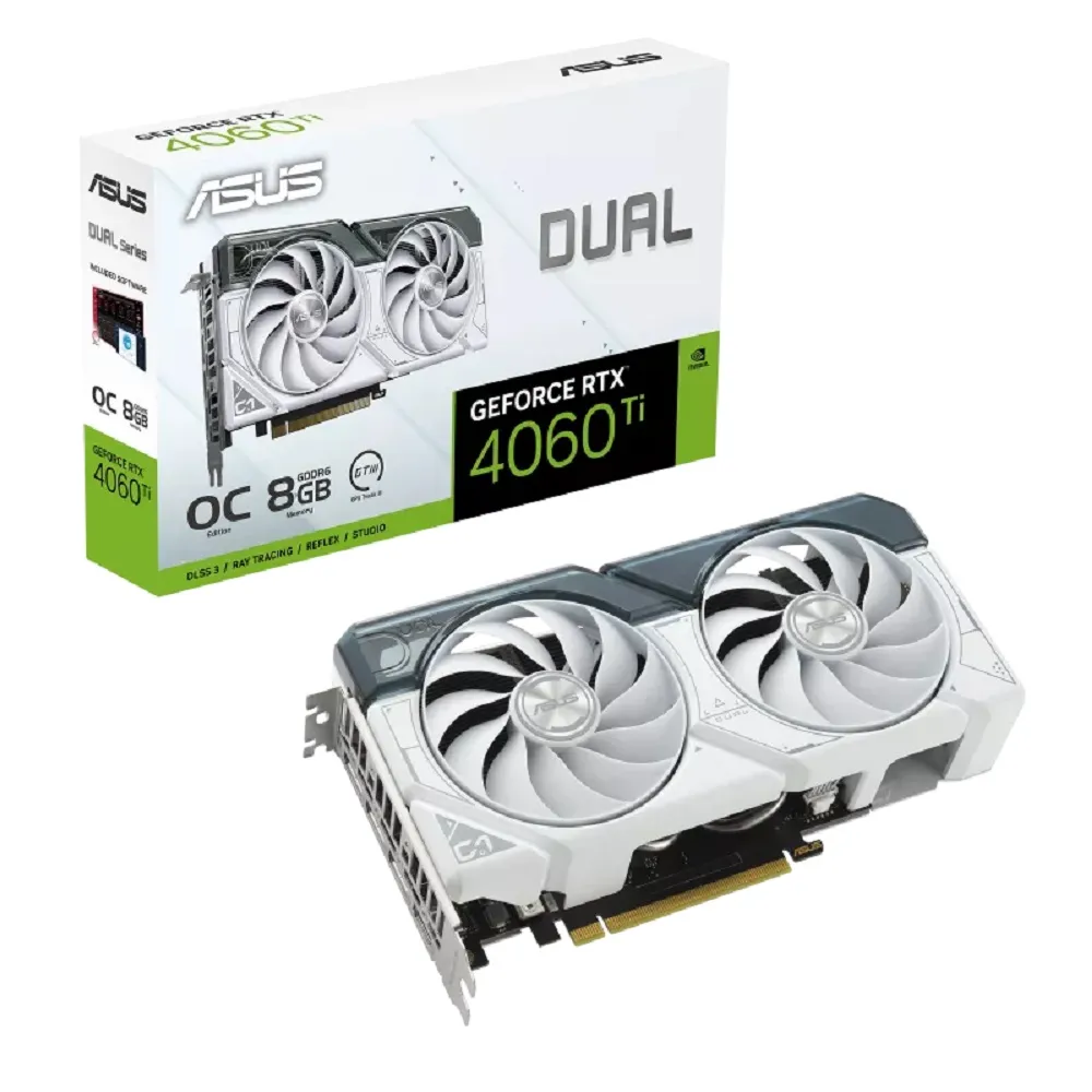 【ASUS 華碩】Dual GeForce RTX 4060 Ti White OC 超頻版 8GB GDDR6 顯示卡