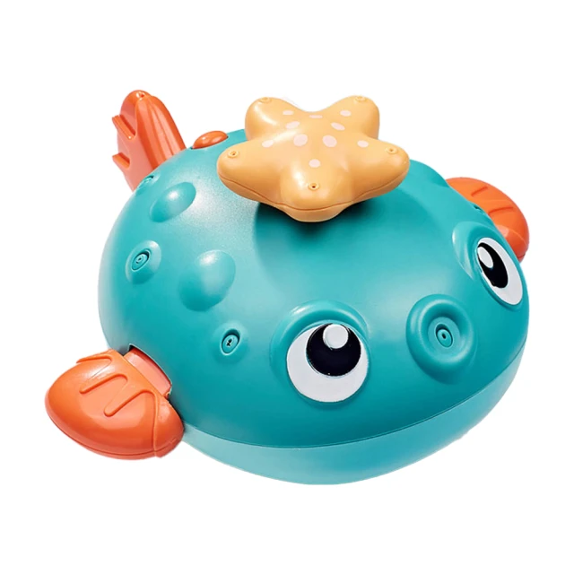 JoyNaJoyNa 洗澡玩具 噴水河豚 浴室戲水玩具 電動噴水玩具(多種噴灑配件.電動)