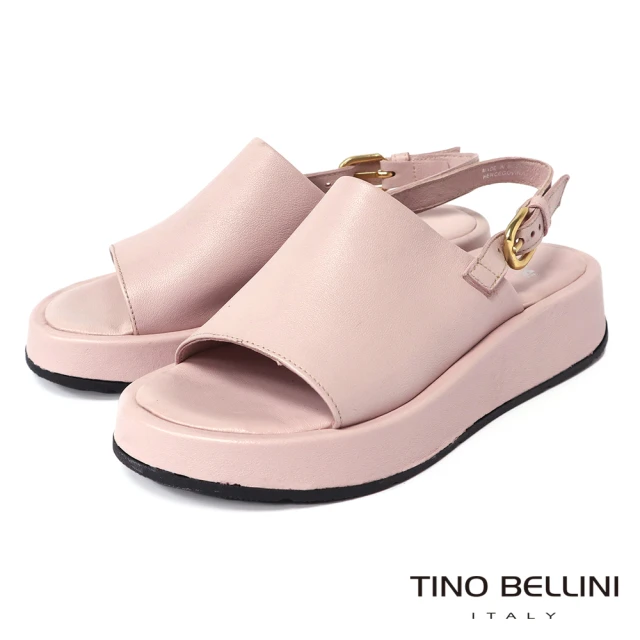 TINO BELLINI 貝里尼TINO BELLINI 貝里尼 波士尼亞進口糖果色寬面厚底涼鞋FSJO012(草莓粉)