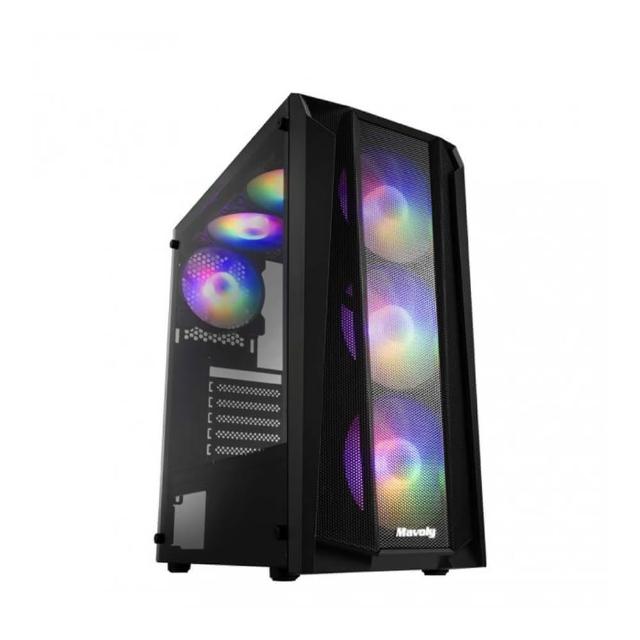 【Mavoly 松聖】荔枝 ATX 電腦機殼(顯卡限長28.5cm/塔扇限高16.5cm/玻璃側透)