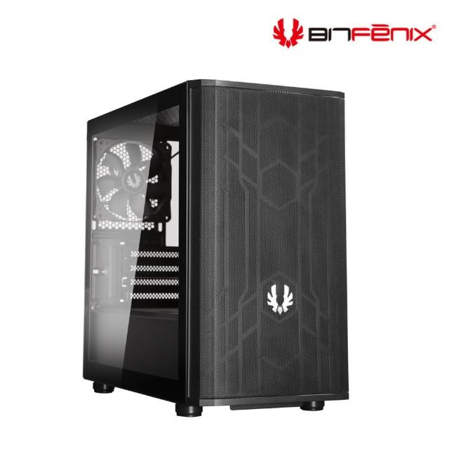 【BitFenix 火鳥】諾瓦星M{黑} M-ATX電腦機殼(顯卡限長34.5cm/塔扇限高16cm/玻璃側透/Type-C)