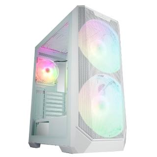 【Superchannel 視博通】幻彩男爵 {白} E-ATX 電腦機殼(顯卡限長34.5cm/塔扇限高16.3cm/玻璃側透/Type-C)