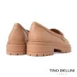 【TINO BELLINI 貝里尼】巴西進口厚底鎖鍊樂福鞋FZLV006(裸膚)