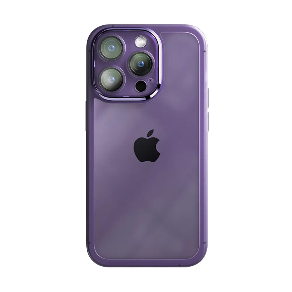 【rayson】iPhone 14 Pro Max 6.7吋 磨砂魅眼自帶鏡頭膜手機殼