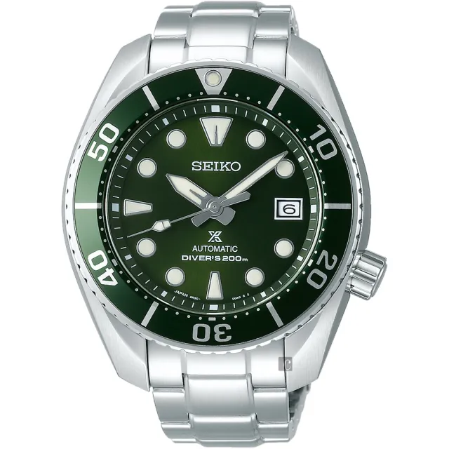 【SEIKO 精工】PROSPEX 綠水鬼200米潛水機械錶-45mm 送行動電源 畢業禮物(6R35-00A0G SPB103J1)