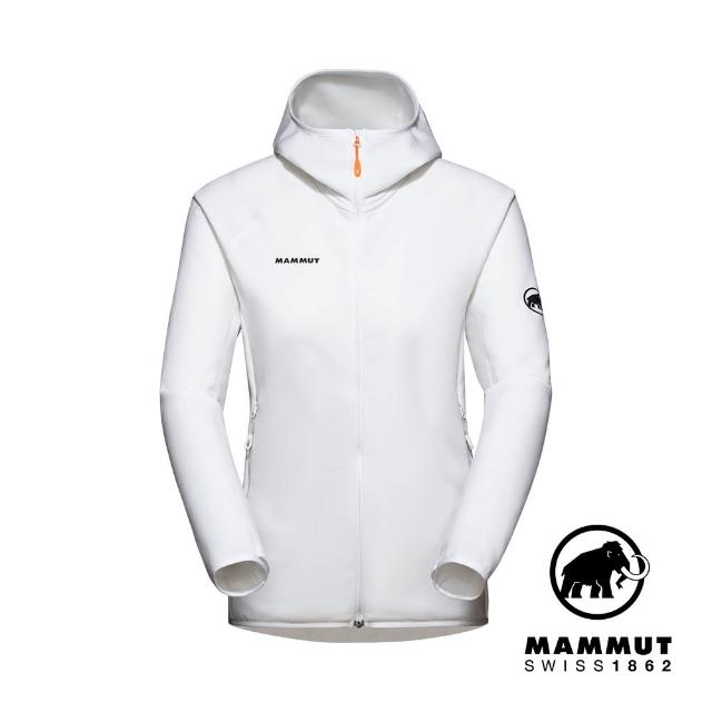 【Mammut 長毛象官方直營】Aconcagua ML Hooded Jacket W 透氣快乾刷毛連帽外套 女款 白色 #1014-04441