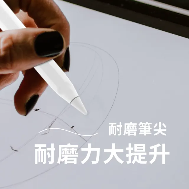 【Penoval】Apple Pencil 金屬筆尖+耐磨替換筆尖2入組(適用Penoval AX Pro 2 / iPad 觸控筆)