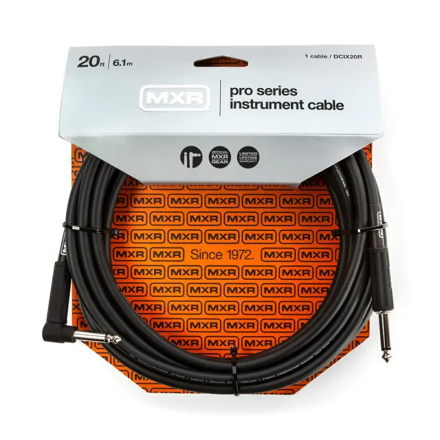 【Dunlop】MXR DCIX20R PRO系列 20呎 直頭+L頭 導線(吉他導線 音源線)