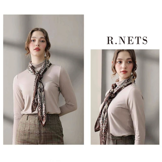 R.NETS 雅芮絲-質感立領親膚暖絲絨保暖衣-卡(中大尺碼 R.NETS 雅芮絲-質感立領親膚暖絲絨保暖衣-卡(中大尺碼