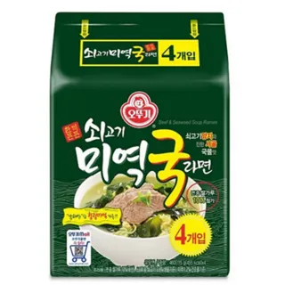 【韓國不倒翁OTTOGI】牛肉風味海帶湯拉麵(115公克X4入)