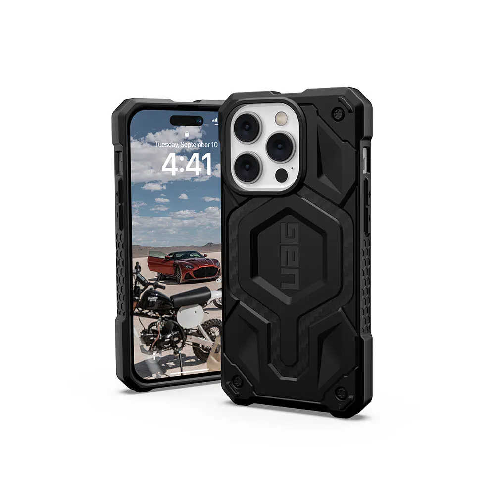 【UAG】iPhone 14 Pro MagSafe 頂級版耐衝擊保護殼-碳黑(UAG)