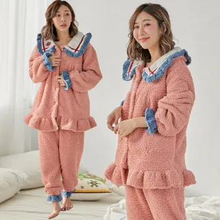 【IMACO】溫暖物語長毛絨法蘭絨珊瑚絨衣褲組