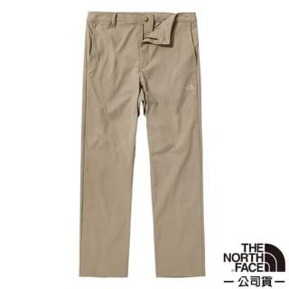【The North Face】女 吸濕排汗防潑水休閒長褲.機能快乾休閒褲(5AYB-CEL 卡其 V)