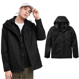 【The North Face】男 3合1_防水透氣防風耐磨兩件式外套.風雨衣(4NCL-JK3 時尚黑 V)