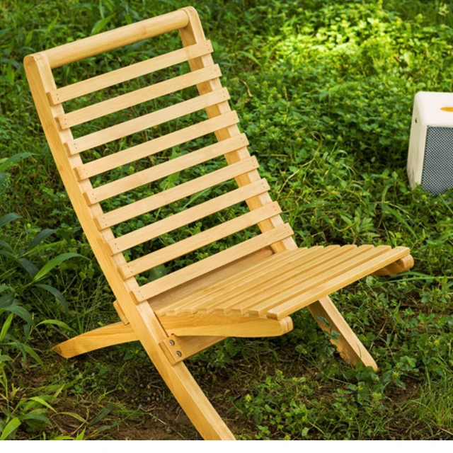 May Shop 兩入組 露營高質感櫸木折疊靠椅木質躺椅好評