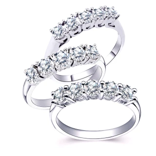 【BRILLMOND】鑽石戒指 50分14K金 三款選(鑽石總重50分 14K白金台)