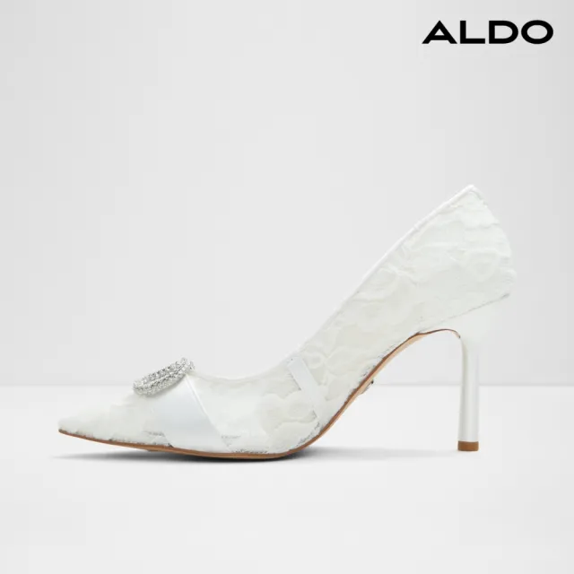 【ALDO】CAVETTA-性感女鞋神尖頭水鑽高跟鞋-女鞋(白色)