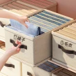 【YOLU】帶蓋大容量日式布藝可折疊衣物收納盒 家用防塵衣櫃儲物分層收納整理箱 手提抽屜式收納箱