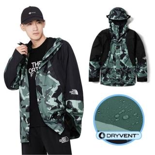 【The North Face】限量ICON 3效能 防水透氣防風耐磨連帽外套(5B39-36D 極限迷彩 N)