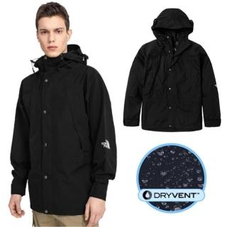 【The North Face】限量ICON 3效能 防水透氣防風耐磨連帽外套(7QSA-JK3 黑 N)