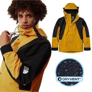 【The North Face】限量ICON 3效能 防水透氣防風耐磨連帽外套(7QSA-H9D 黃/黑 N)