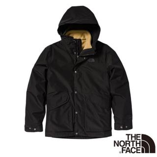 【The North Face】男 防水透氣保暖抓絨三合一外套.夾克(7QSZ-4E5 黑)