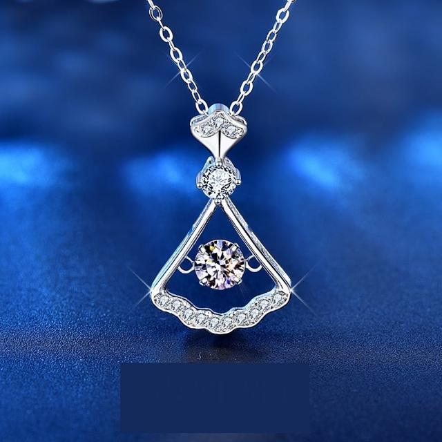 【巴黎精品】現貨+預購 莫桑鑽石項鍊飾品配件925純銀項鍊(0.5克拉鑽石項鏈莫桑鑽項鍊p1as88)