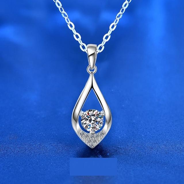 【巴黎精品】現貨+預購 莫桑鑽石項鍊飾品配件925純銀項鍊(0.5克拉鑽石項鏈莫桑鑽項鍊p1as89)