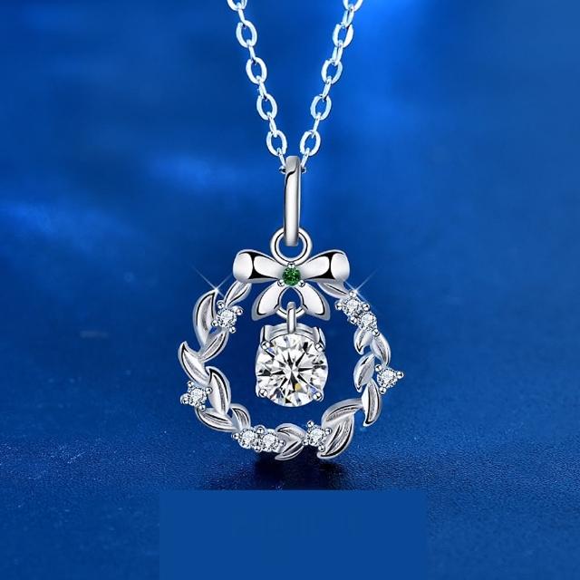 【巴黎精品】現貨+預購 莫桑鑽石項鍊飾品配件925純銀項鍊(0.5克拉鑽石項鏈莫桑鑽項鍊p1as114)