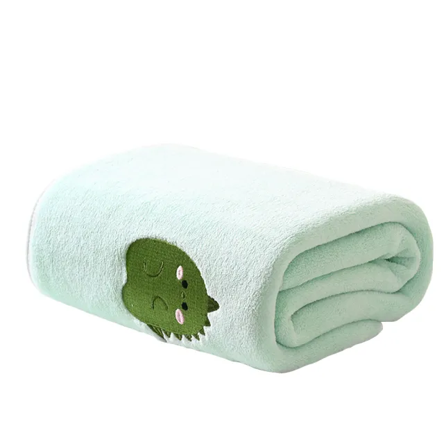 【YOLU】兒童珊瑚絨吸水速乾浴巾 寶寶洗澡毛巾包巾 嬰兒浴袍披風包被(110*105cm)