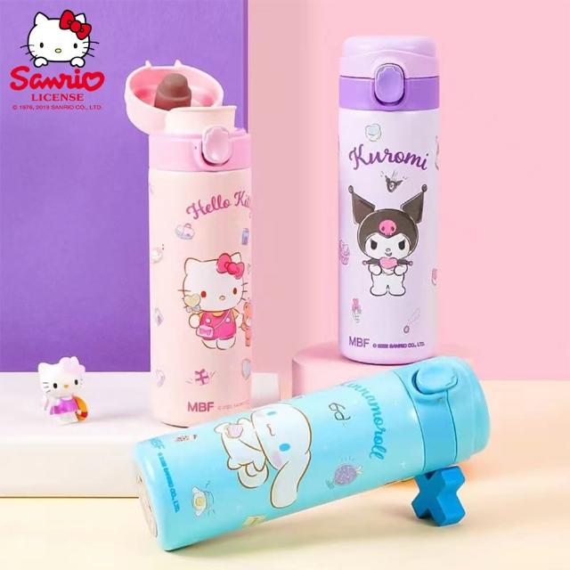 【SANRIO 三麗鷗】卡通316不鏽鋼彈蓋保溫杯直飲杯420ml(凱蒂貓 大耳狗 酷洛米Hello Kitty 保溫瓶)