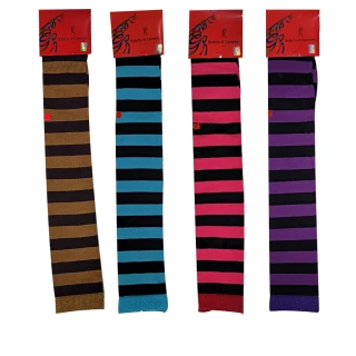 【ROBERTA 諾貝達】6雙組 彩色斑馬膝上襪(咖啡/駝色、黑/藍色、黑/粉色、黑/紫色)