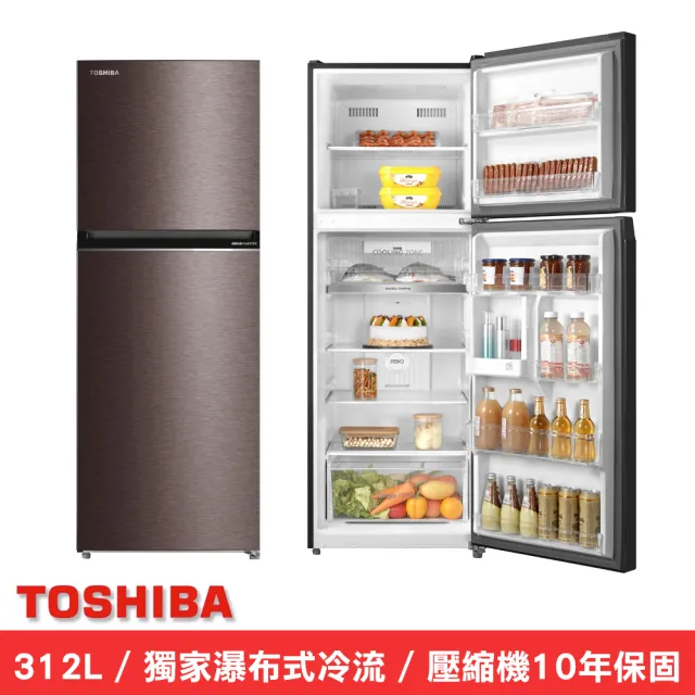 TOSHIBA 東芝】312公升一級能效雙門變頻冰箱GR-RT416WE-PMT(37) - momo