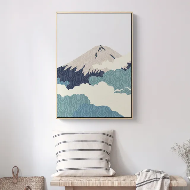 【菠蘿選畫所】日式富士山裝飾畫-42x60cm(日本富士山插圖海報/富士山壁畫/相框掛牆/牆壁裝飾)