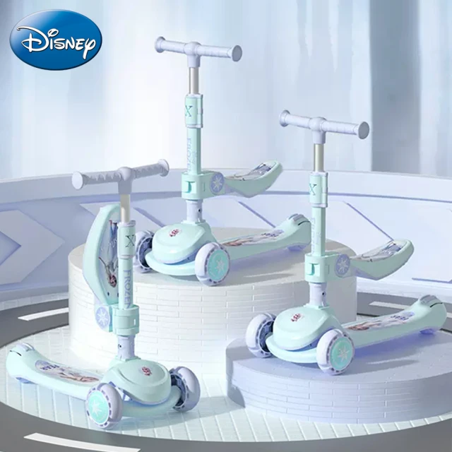 Disney 迪士尼Disney 迪士尼 冰雪奇緣蜘蛛人兒童成長型騎滑二合一折疊三輪滑板車滑步車
