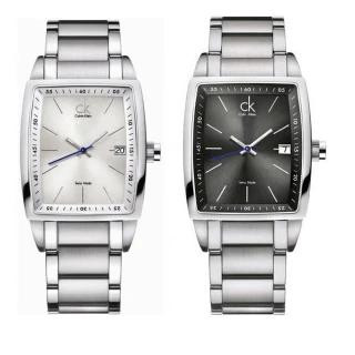 【瑞士 CK手錶 Calvin Klein】極簡銀刻酒桶型時尚腕錶(K3041126-K3041161)
